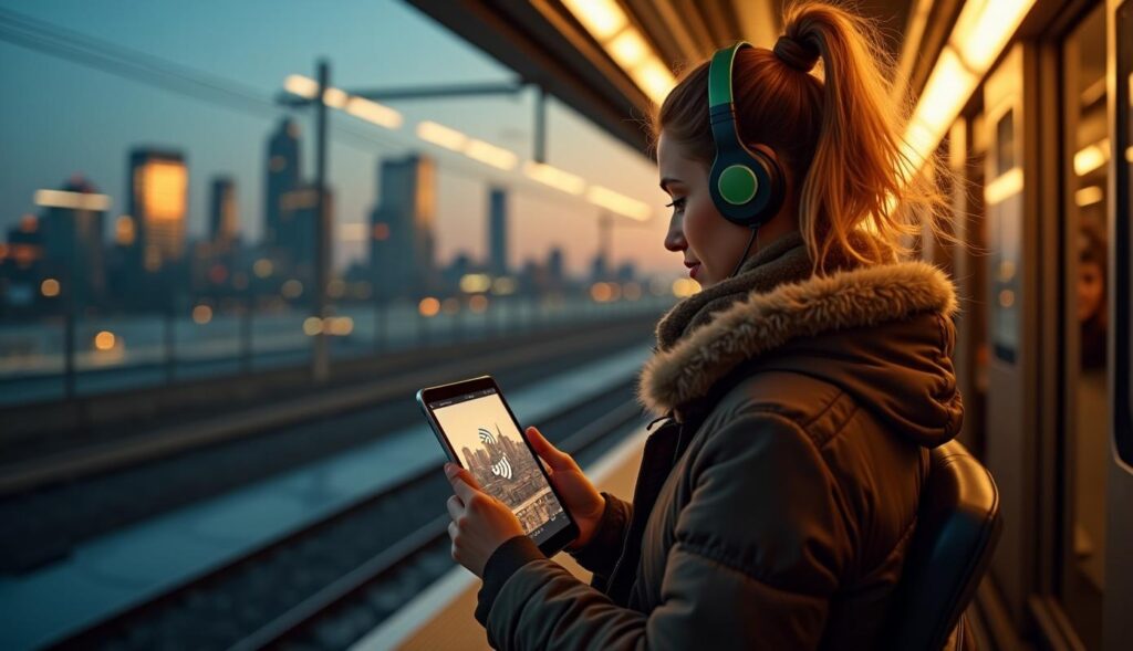 Ung kvinde med tablet